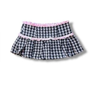 DollsKill | NWT’s Sugar Thrills Y2K Academia Preppy Hounds Tooth Mini Skirt